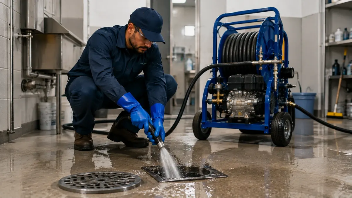 Floor Drain Hydro Jet Cleaning in Hemet