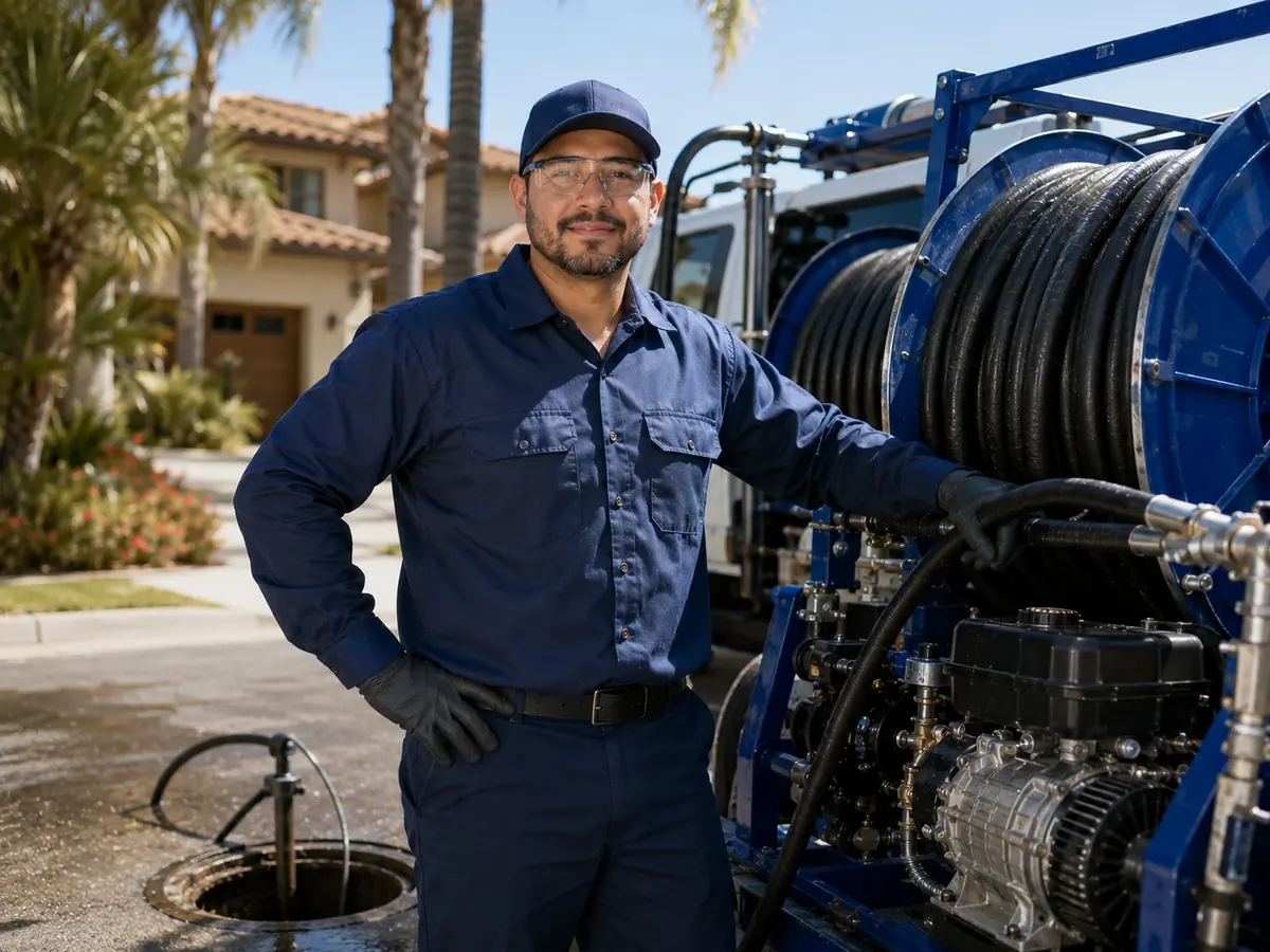 Hydro jet sewer cleaning in Hemet