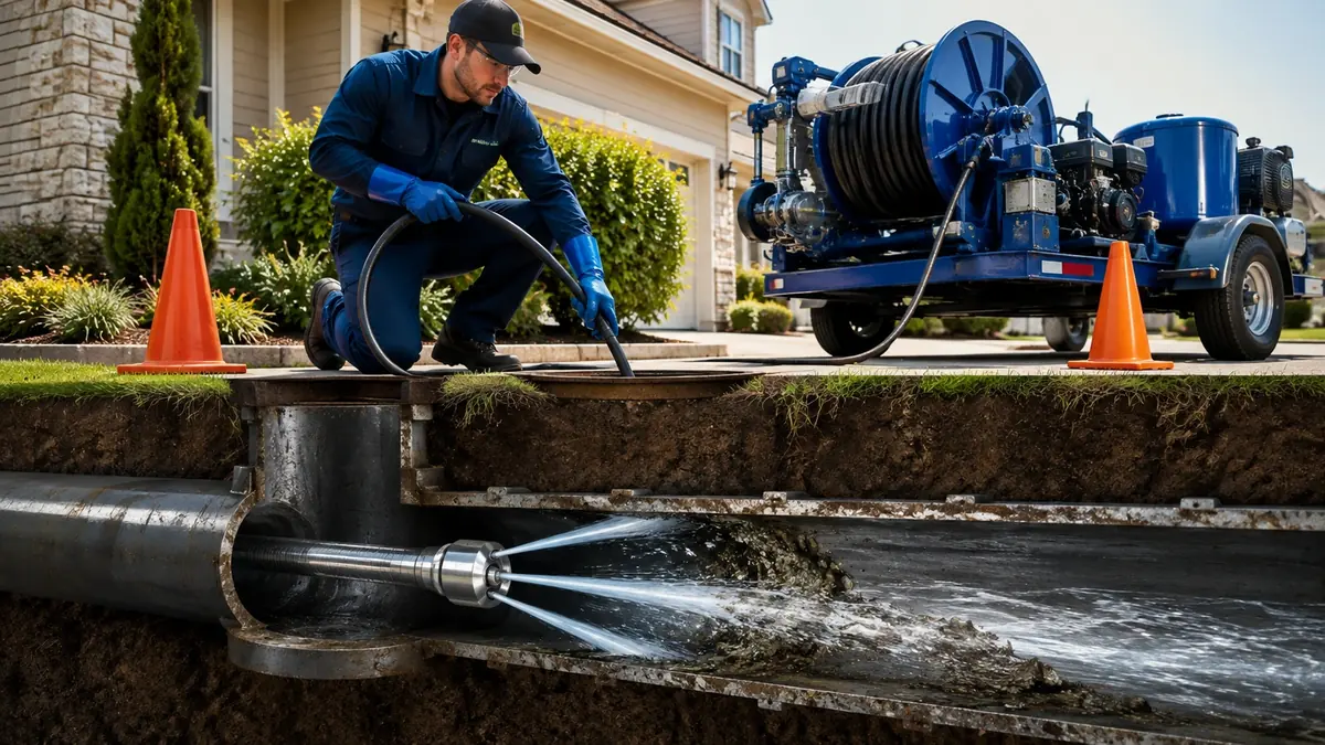 Main Sewer Line Hydro Jet Cleaning in Hemet