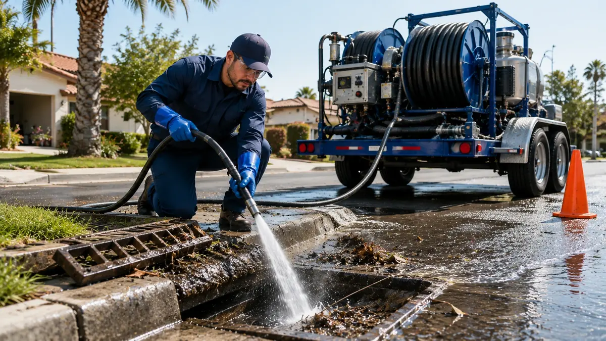 Storm Drain Hydro Jet Cleaning in Hemet